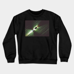 Abstract top down image of farmland and driving tractor Crewneck Sweatshirt